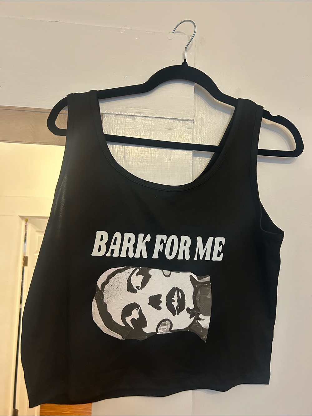 Black Graphic Tank Top - BARK FOR ME made by artist Addie Wuensch